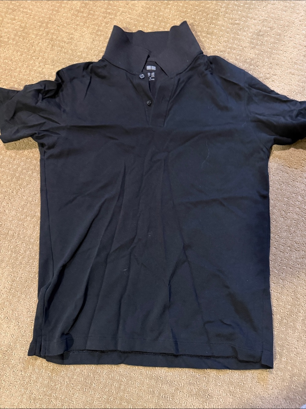 Uniqlo Black Short-Sleeve Polo